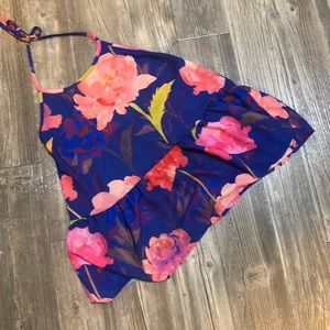 Everly Floral Print Halter Top